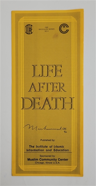 Muhammad Ali Autographed "Life After Death" Brochure w/ Beckett LOA