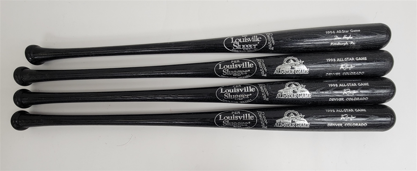 Lot of (4) 1994 & 1998 Don Baylor All-Star Game Bats