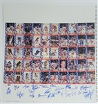 1980 Miracle Hockey Complete Team 22 Autographs Complete Uncut Card Sheet w/ Herb Brooks PSA & Beckett LOA