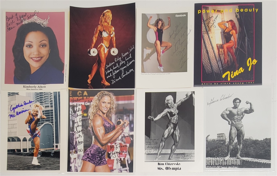 Lot of 12 Fitness Related Autographed 8x10 Photos w/ Detailed Letter of Provenance