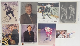 Lot of 19 Hockey Players, Coaches, & Executives Autographed 8x10 Photos w/ Detailed Letter of Provenance