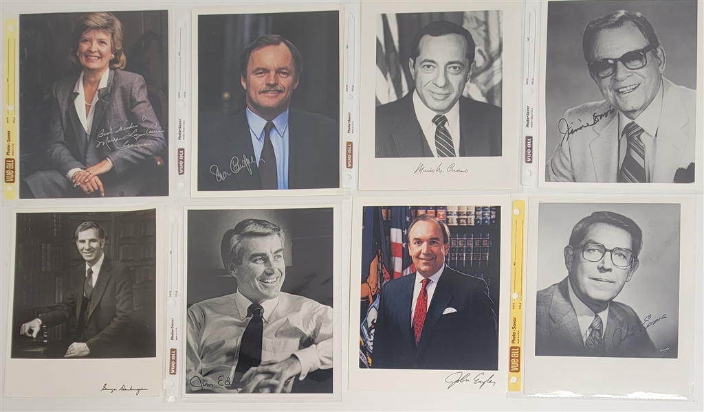 Lot of 34 Governors Autographed 8x10 Photos w/ Detailed Letter of Provenance