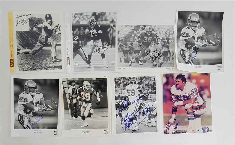 Lot of 23 Football Players Autographed 8x10 Photos w/ Detailed Letter of Provenance