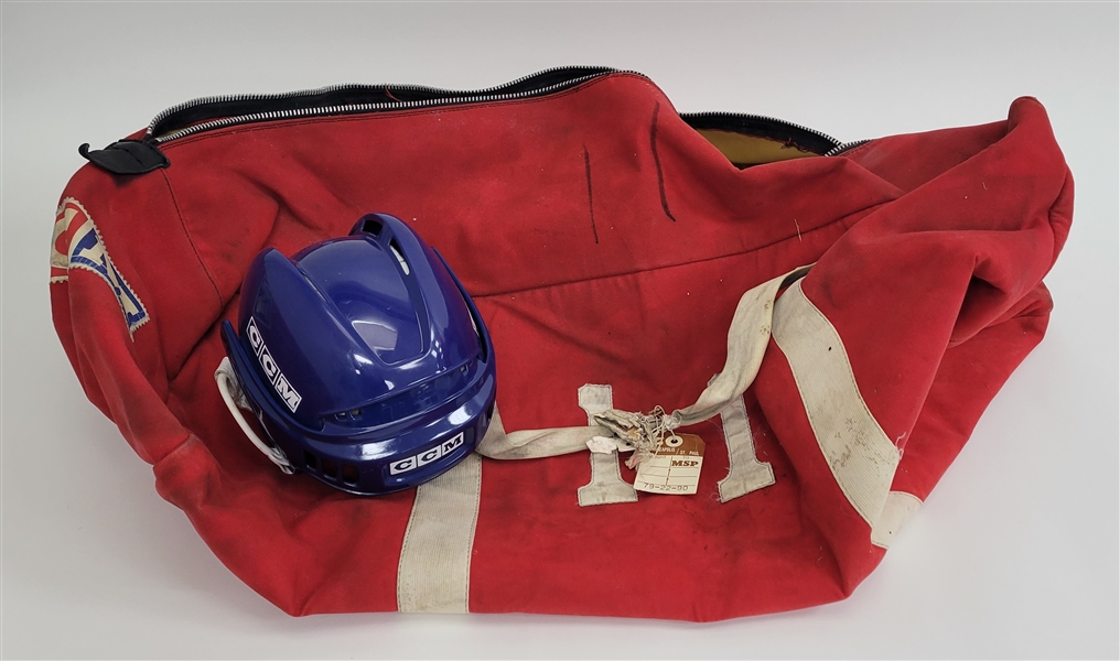 Steve Christoff 1980 Miracle Gold Winning Hockey Team Game Used Equipment Bag & Helmet w/ Letter of Provenance