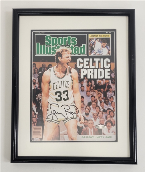 Larry Bird Autographed & Framed Sports Illustrated Cover UDA