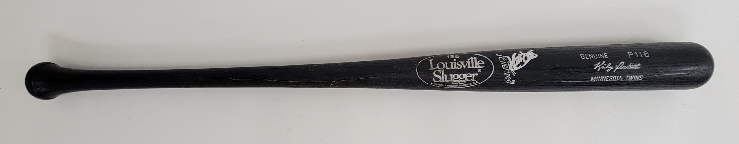 Kirby Puckett c. 1995 Minnesota Twins Game Used & Autographed Bat w/ Beckett & PSA/DNA John Taube LOAs