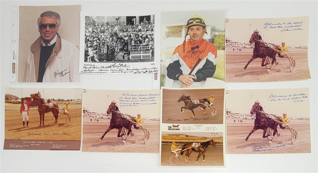 Lot of 16 Animal Trainers & Jockeys Autographed 8x10 Photos w/ Letter of Provenance