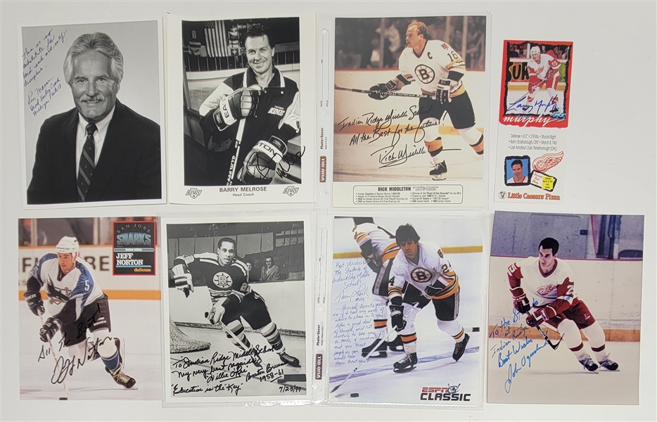 Lot of 15 Hockey Players, Coaches, & Executives Autographed 8x10 Photos w/ Letter of Provenance