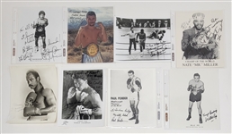 Lot of 19 Boxers & Wrestlers Autographed 8x10 Photos w/ Letter of Provenance