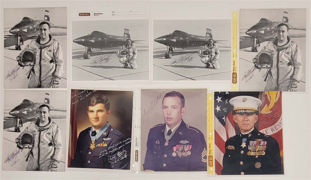 Lot of 25 War Heroes Autographed 8x10 Photos w/ Letter of Provenance