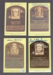 Lot of 4 Rod Carew, Harmon Killebrew, Bert Blyleven, & Paul Molitor Autographed Hall of Fame Plaque Postcards