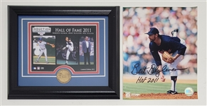 Bert Blyleven 2011 Hall of Fame Induction Coin and Photo from Highland Mint Includes Signed Photo w/Blyleven Signed Letter of Provenance 