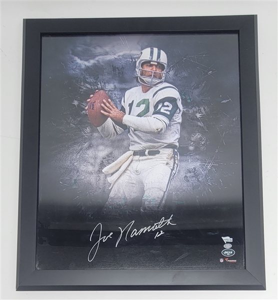 Joe Namath Autographed & Framed 20x24 Photo