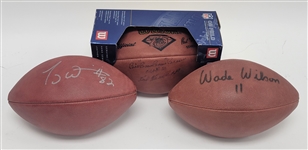 Lot of 3 Minnesota Vikings Autographed Official NFL Footballs