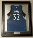 Karl-Anthony Towns Autographed & Framed Minnesota Timberwolves Authentic Jersey w/ Beckett LOA