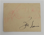 Joe Louis & Count Basie Autographed Blue Room Ticket w/ Beckett LOA