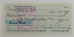 Charles Conrad Jr. Signed Check Beckett