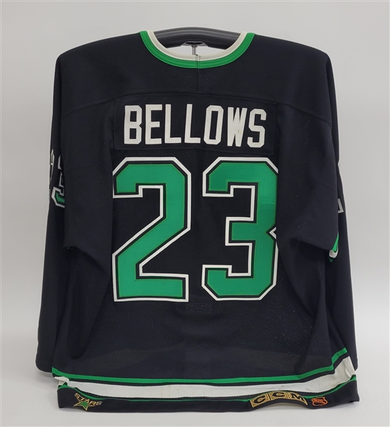 Brian Bellows 1992-93 Minnesota North Stars Game Issued Jersey w/ 100-Year Stanley Cup Patch