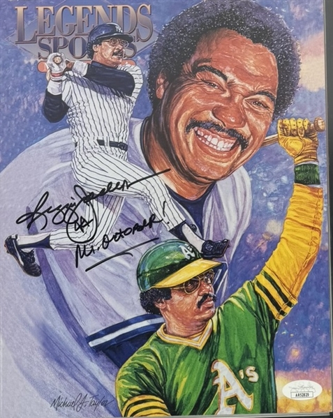 Reggie Jackson Autographed & Inscribed "Legends" Magazine JSA