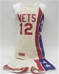 Chuck Terry 1975-76 New Jersey Nets ABA Game Used Jersey & Shorts w/ Dave Miedema LOA