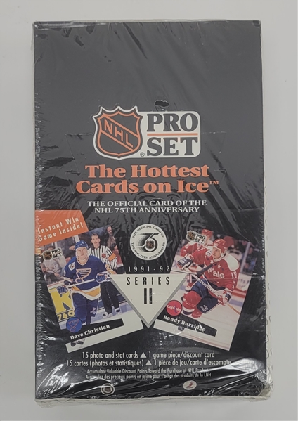 Factory Sealed 1991-92 Pro Set Hockey Series 2 Wax Box