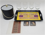 Los Angeles Lakers Collection w/ Wine Glasses, Court Tray, & More