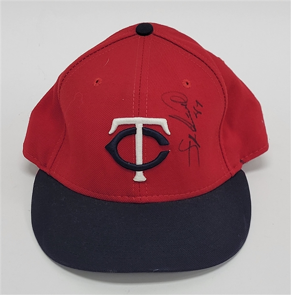 Francisco Liriano Minnesota Twins Game Used & Autographed Hat