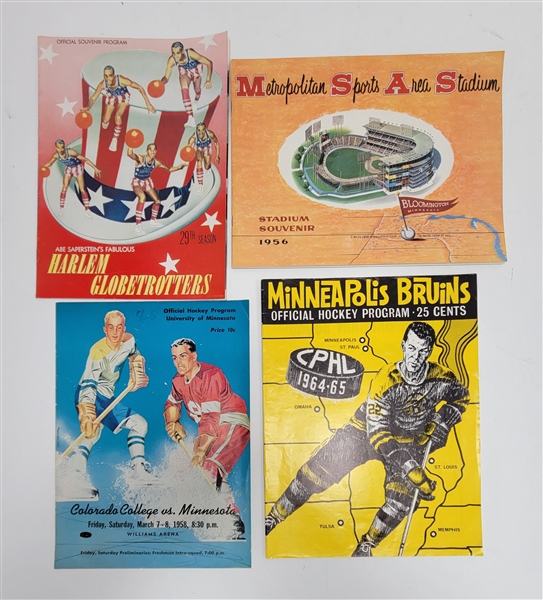 Lot of 4 Miscellaneous Vintage Sports Programs