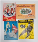 Lot of 4 Miscellaneous Vintage Sports Programs