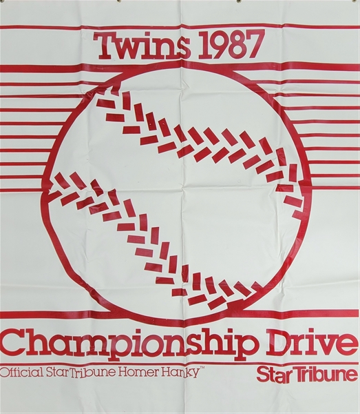 Large Canvas Street Banner by Star Tribune Celebrating Minnesota Twins 1987 Championship