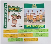 Vintage 1970s Minnesota Professional Softball Tickets & Programs