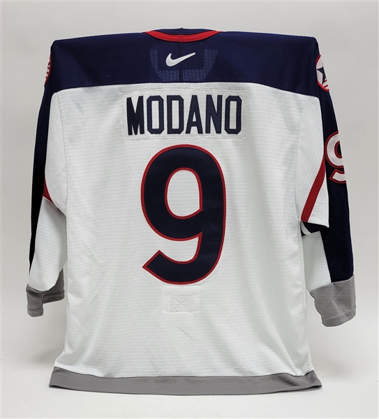 Mike Modano USA Authentic Hockey Jersey w/ Fight Strap