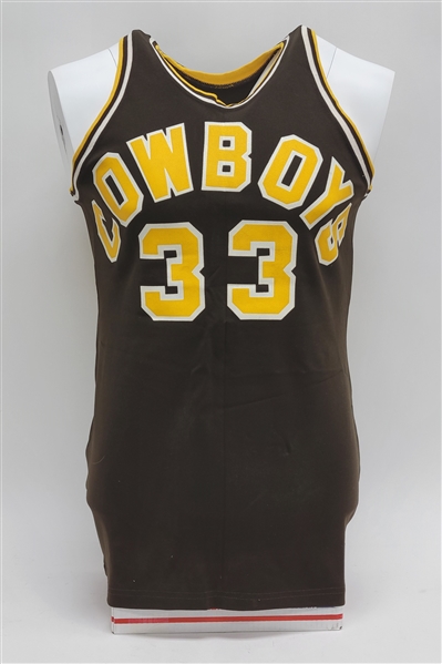 Wyoming Cowboys Vintage 1980 Game Used Basketball Jersey