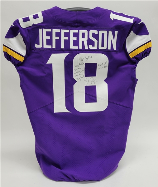 Justin Jefferson 2020 Minnesota Vikings Game Issued & Autographed Rookie Year Jersey w/ Beckett LOA