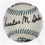 Charles M. Schulz (Creator of Peanuts, Snoopy, Charlie Brown) Autographed Baseball w/ PSA/DNA LOA