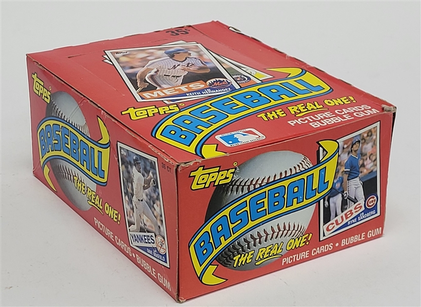 1985 Topps Baseball Opened Wax Box w/ Unopened Packs