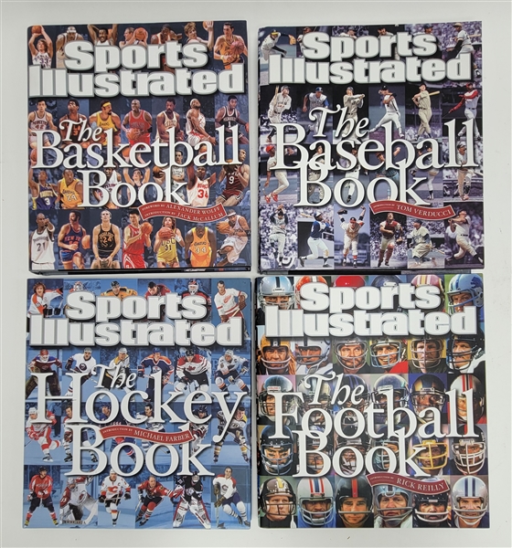Lot of 4 Football, Baseball, Basketball, & Football Sports Illustrated Books