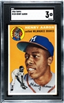 Hank Aaron 1954 Topps #128 Rookie Card SGC 3