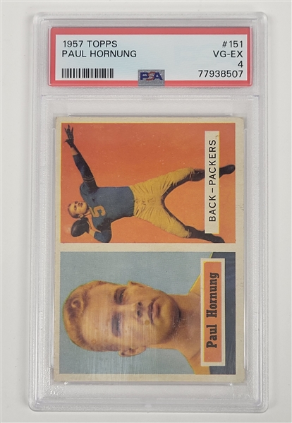 Paul Hornung 1957 Topps #151 Rookie Card PSA 4