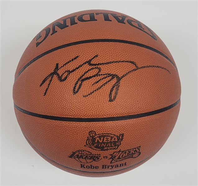 Kobe Bryant Autographed 2001 NBA Finals Basketball w/ PSA/DNA & Beckett LOA