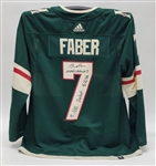 Brock Faber Autographed & Multi-Inscribed Minnesota Wild Authentic Jersey Beckett