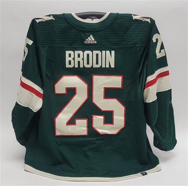 Jonas Brodin 2021-22 Minnesota Wild Game Used Jersey