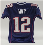 Tom Brady Autographed Early Career New England Patriots MVP Jersey w/ JSA LOA