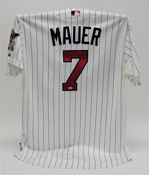 Joe Mauer 2014 Minnesota Twins Game Used Jersey MLB