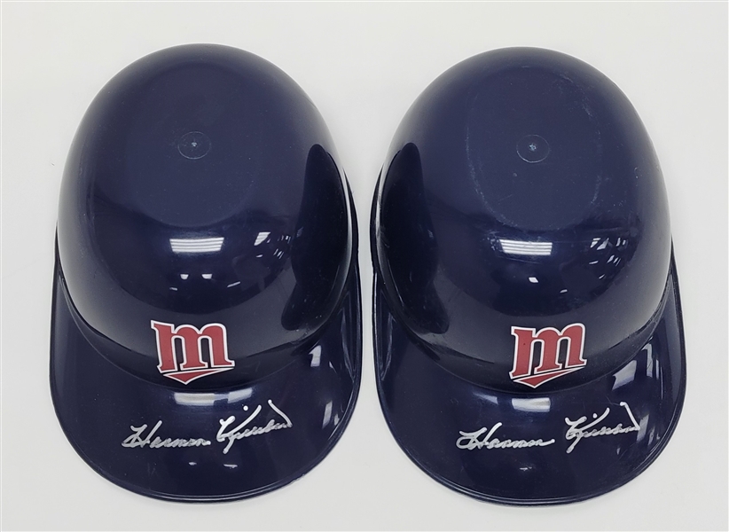 Lot of 2 Harmon Killebrew Autographed Minnesota Twins Mini Batting Helmets PSA/DNA