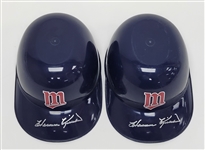 Lot of 2 Harmon Killebrew Autographed Minnesota Twins Mini Batting Helmets PSA/DNA