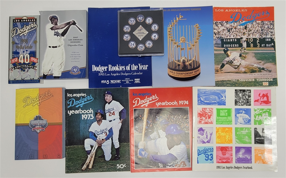 Los Angeles Dodgers Collection w/ Media Guides & Pin Set