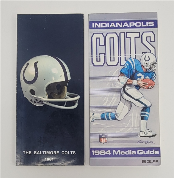 Lot of 2 Vintage Baltimore/Indianapolis Colts Media Guides