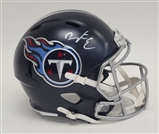 Darrynton Evans Autographed Tennessee Titans Full Size Replica Helmet Beckett