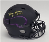 Warren Moon Autographed & HOF Inscribed Minnesota Vikings Full Size Eclipse Replica Helmet